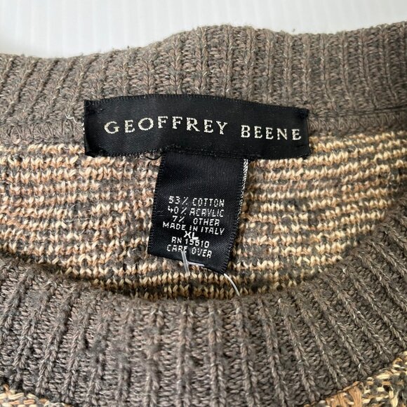 Vintage Geoffrey Beene Pattern Knit Sweater XL - Picture 6 of 6